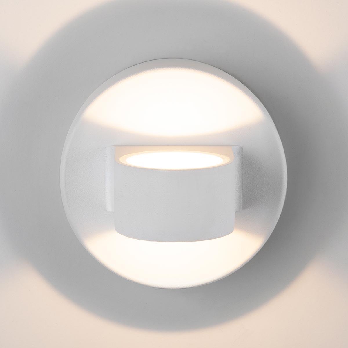 Уличный настенный светильник светодиодный 10х9,5х10 см белый Techno LED Glow 4690389150111 ELEKTROSTANDARD GLOW 00-3898506 Белый - Вид №3