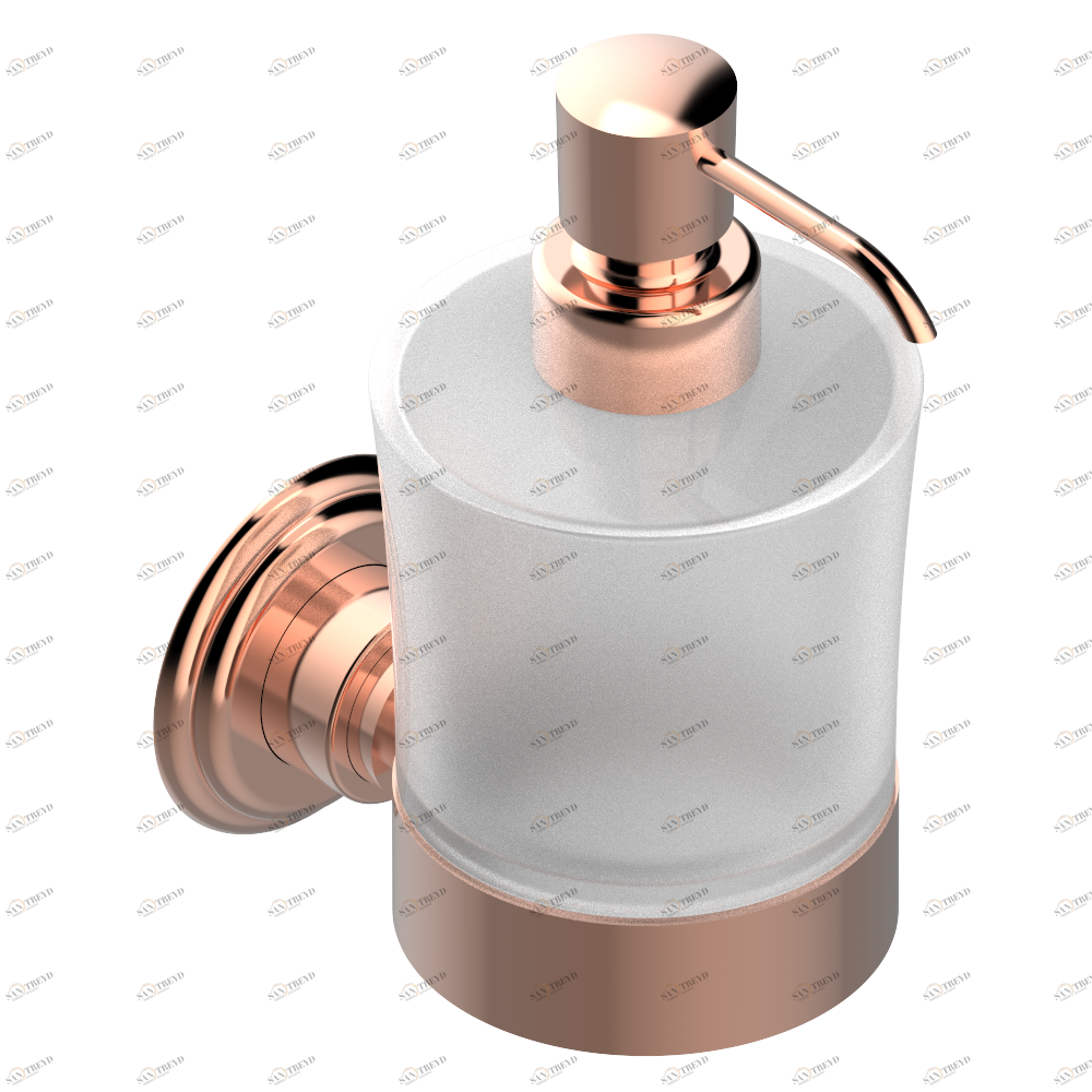 A1M-613 Дозатор для жидкого мыла настенный Thg-paris Amboise c чёрным ониксом Розовое золото A1M-613 CAT.F