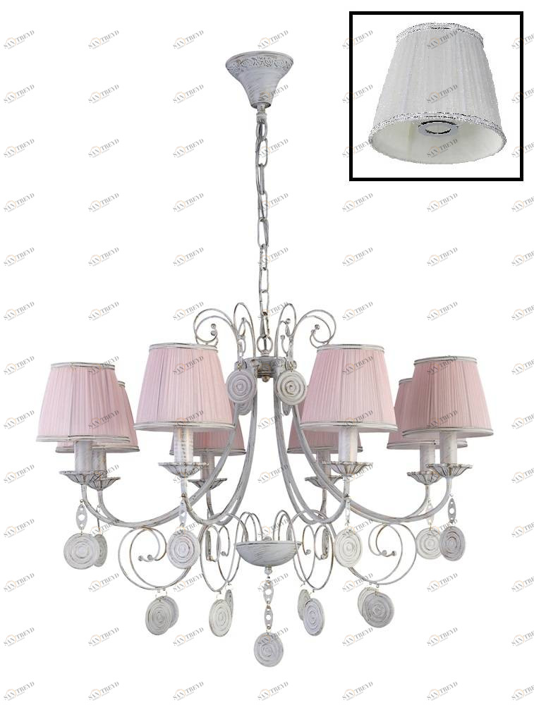 Подвесная люстра Crystal Lux Emilia SP8 CRYSTAL LUX ДИЗАЙНЕРСКИЕ, EMILIA 056900 Розовый 