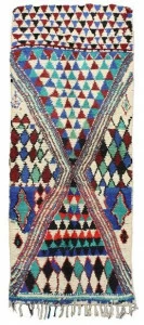 AFOLKI Прямоугольный шерстяной коврик с длинным ворсом Azilal Taa442be