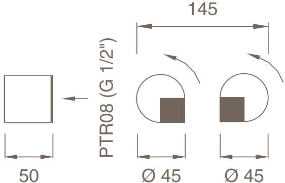 Ceadesign Группа из 2 смесителей открытого / закрытого типа со смешиванием Duet Det 43 - Вид №1