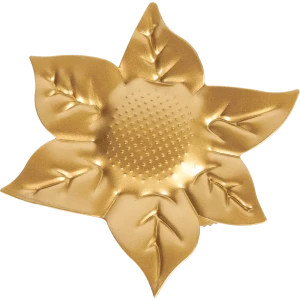 Клипса «Цветок» металл цвет матовое золото