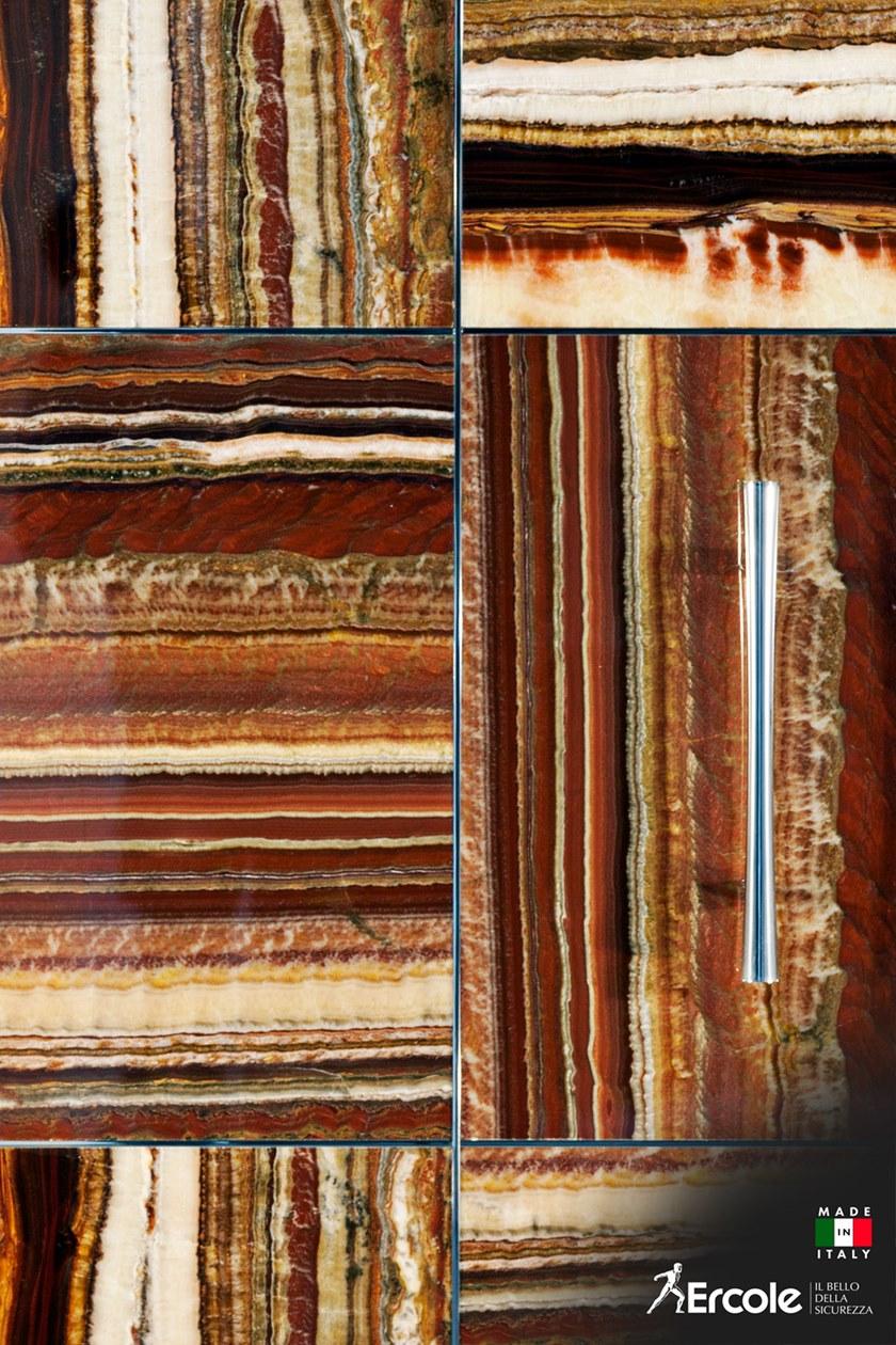 Ercole Бронированная входная дверь из фантастического красного оникса sun-id-1484007 - Вид №4