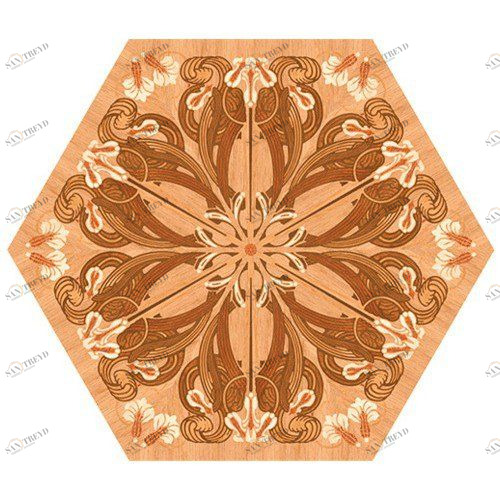 Художественный паркет Da Vinci Розетка 26-178 Дуб Селект (Гладкая) х1000диаметр мм 260090178