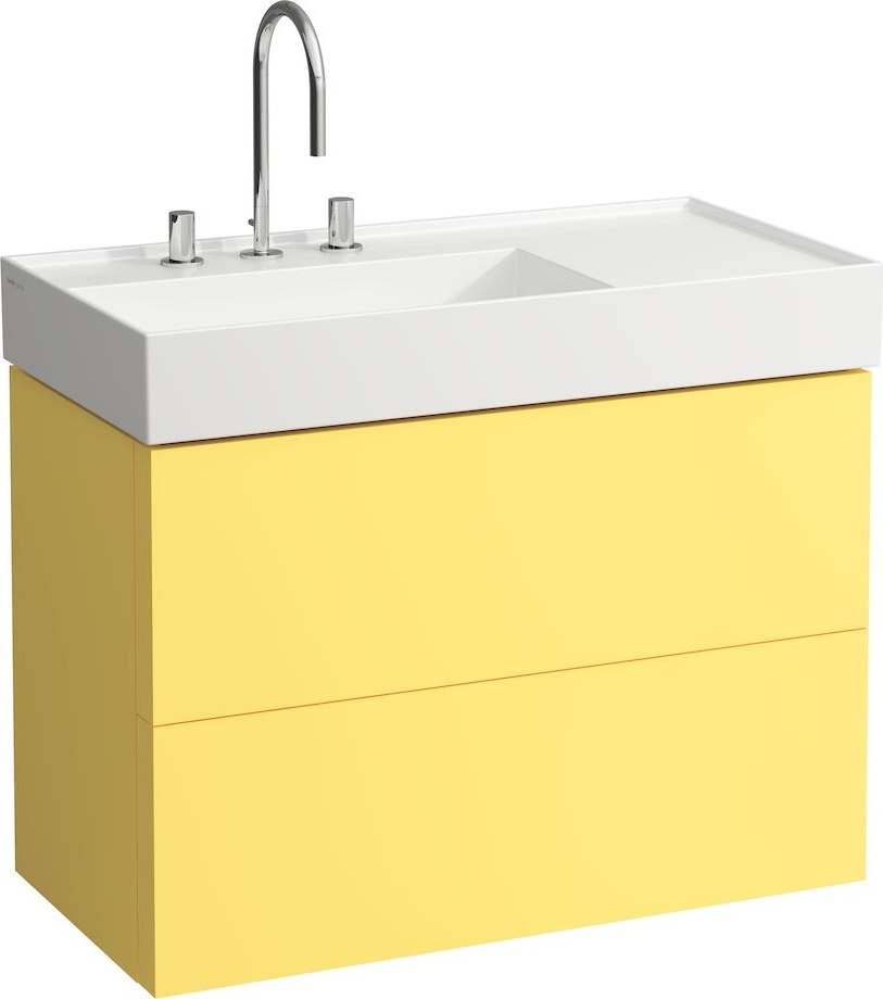 H8103387581111 Раковина, полочка справа, со специальным скрытым сливом LAUFEN PRO - Вид №6