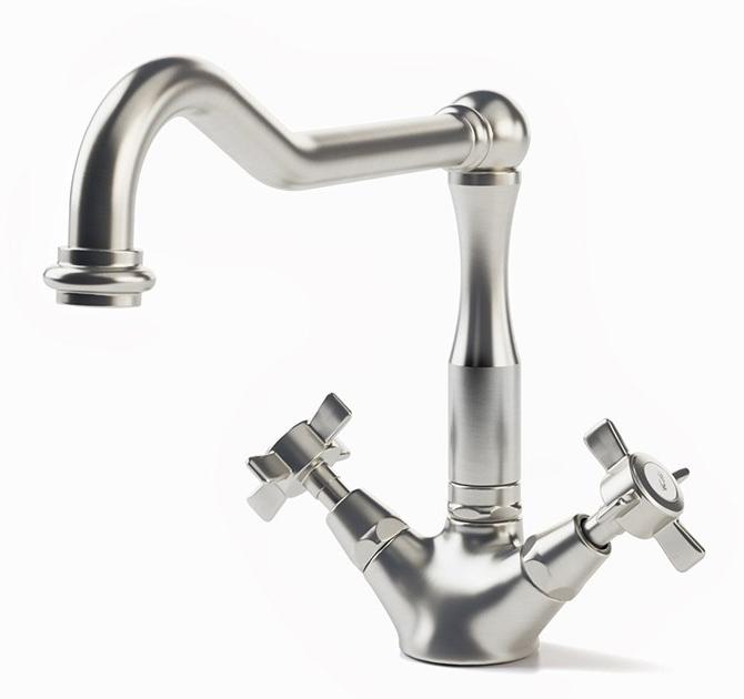 Officine Gullo Смеситель для кухни из латуни с 1 отверстием и поворотным изливом sun-id-1372587 - Вид №1