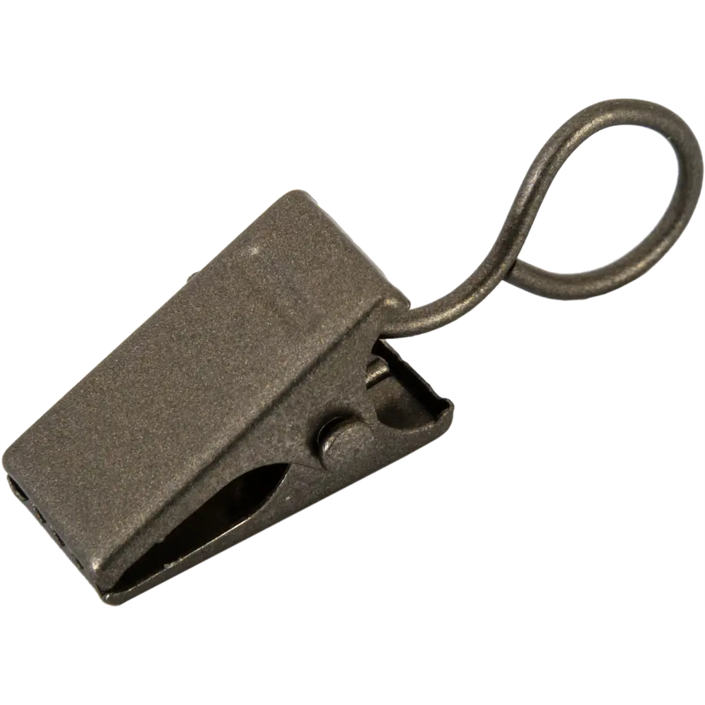 Крючок-зажим на кольцо Orbis d20 мм для штор на штанговый карниз 3 см цвет графит 10 шт STLM-2022350