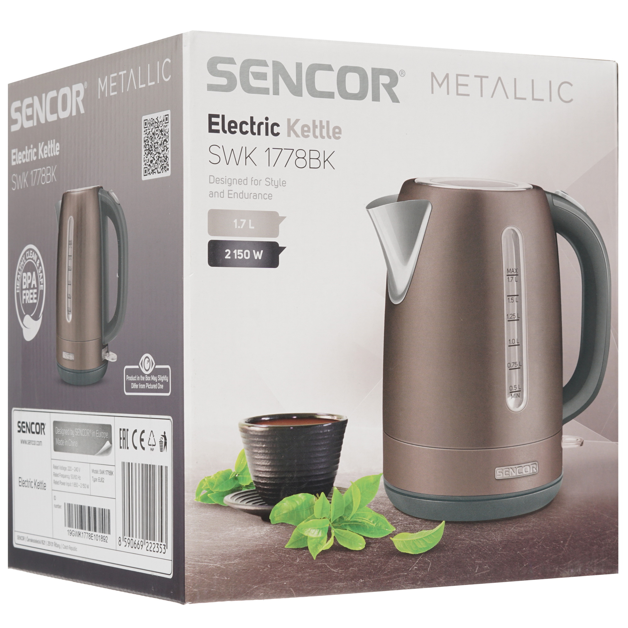 8179037 Электрочайник Sencor SWK 1778BK черный STDN-0081288 - Вид №5