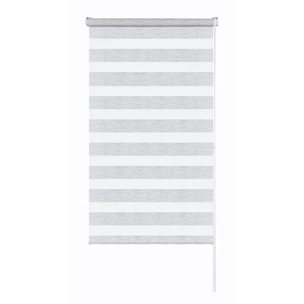 Рулонная штора день-ночь MIAMOZA Москва 160×175 см серая полоска 89411416 STLM-1563014