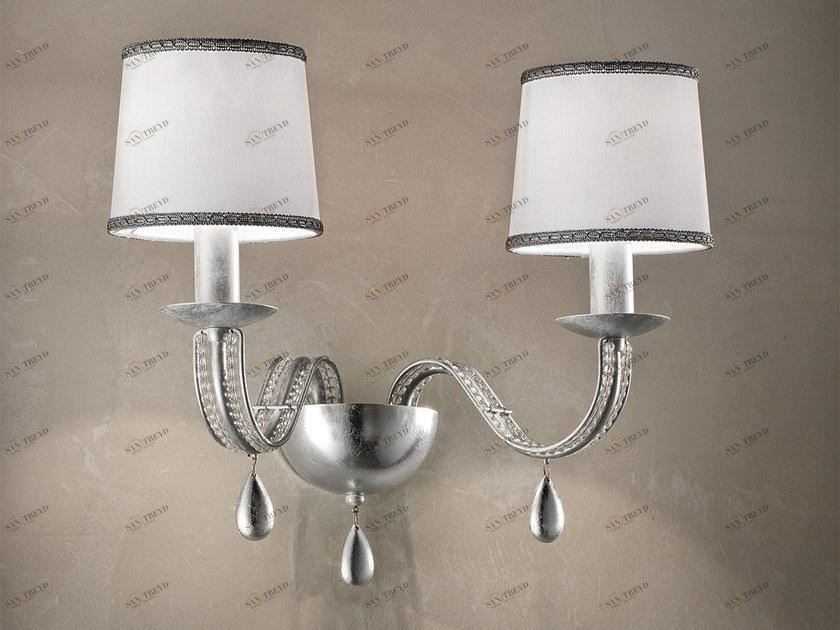 Masiero Бра с прямым светом из металла с кристаллами Noblesse sun-id-1384970