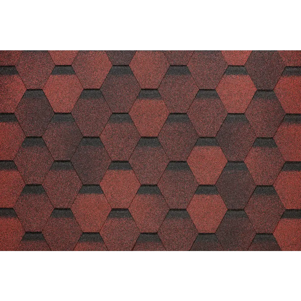Гибкая черепица Docke Pie Евразия шестигранник красный 3 м² DÖCKE Eurasia STLM-2099432 - Вид №1
