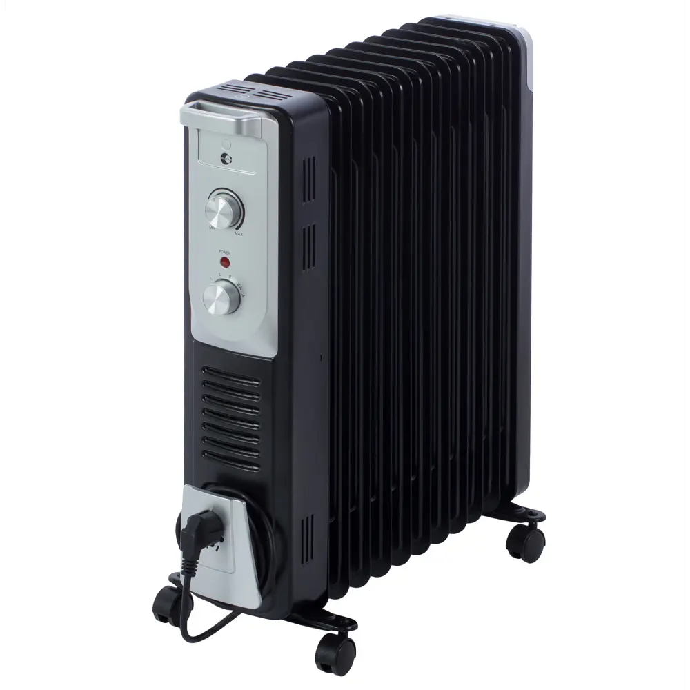 Обогреватель масляный Equation с механическим термостатом, 2900 Вт, 11 секций, цвет черный STLM-2009514