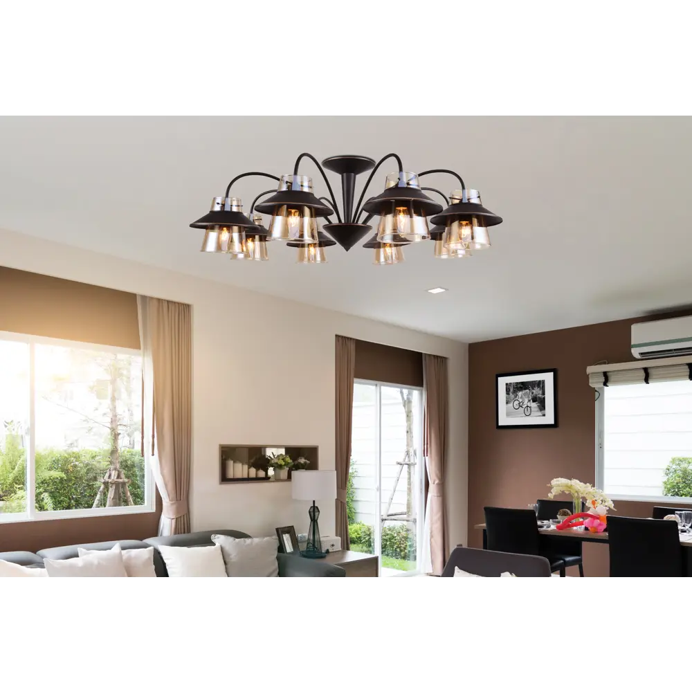 Люстра «Gavana» 590/8PL 8хЕ14х40 Вт цвет коричневый Escada STLM-2081765 - Вид №8