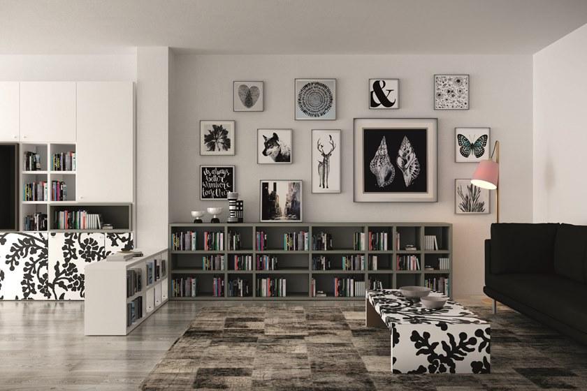 De Rosso Открытый книжный шкаф на заказ из HPL Alfabeto sun-id-1392495 - Вид №3