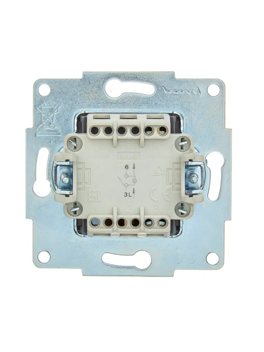 ASTI Выключатель с подсветкой белый механизм LEZARD 7081-0288-111 - Вид №3