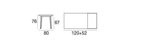 Стальной выдвижной прямоугольный садовый стол emu Plus4 ARCH-00089868 - Вид №8