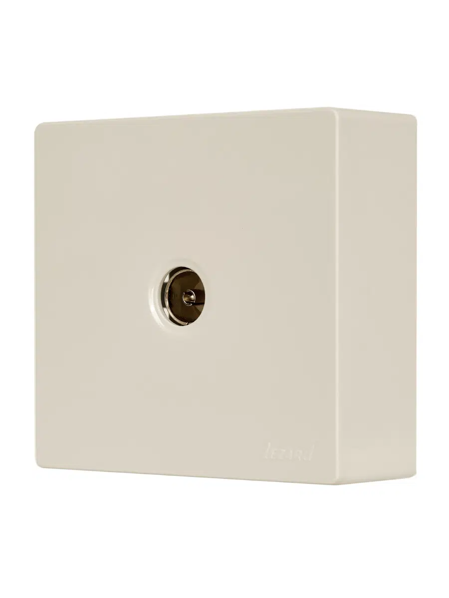 LETO Розетка ТВ оконечная крем LEZARD 752-0300-130 - Вид №3