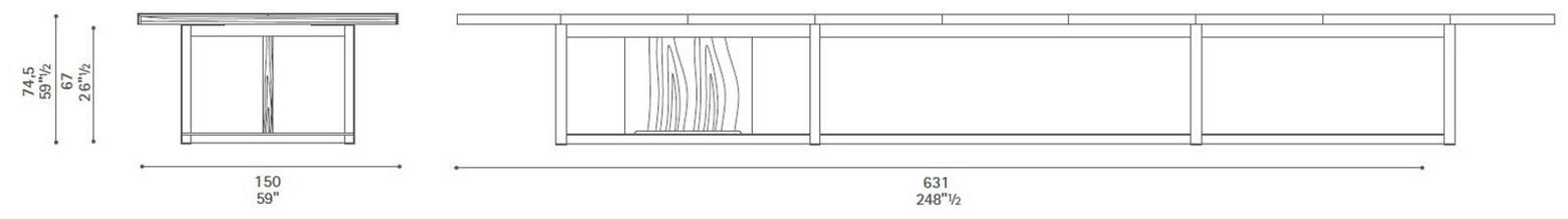 Poltrona Frau Прямоугольный стол для совещаний L'ufficio - sistemi direzionali sun-id-1462740 - Вид №5