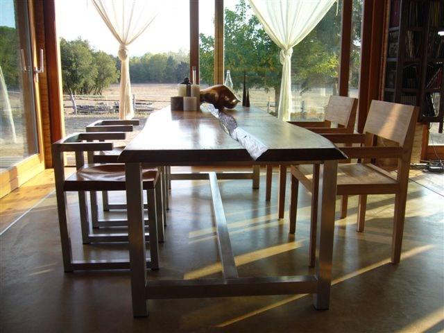 ICI ET LÀ Прямоугольный деревянный стол Handmade metal furniture by ici et là Stdi01 - Вид №1