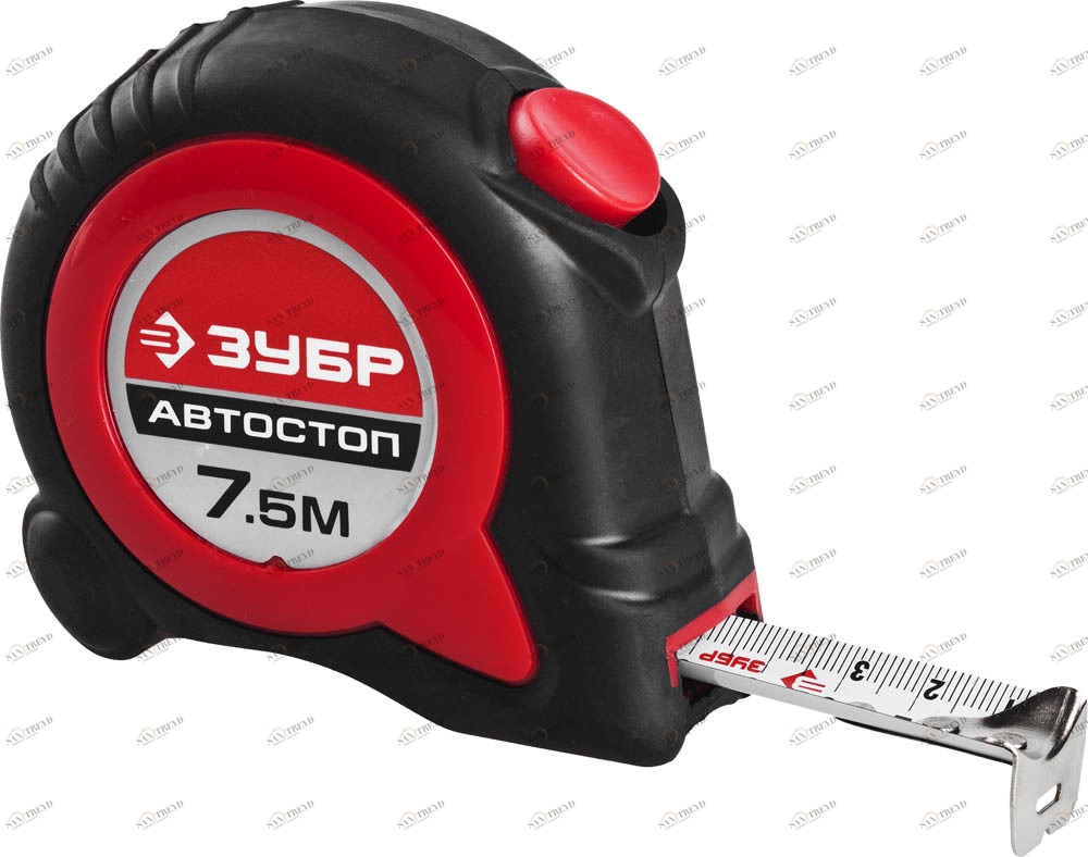 Рулетка Зубр Мастер Автостоп 7,5мх25мм 8239