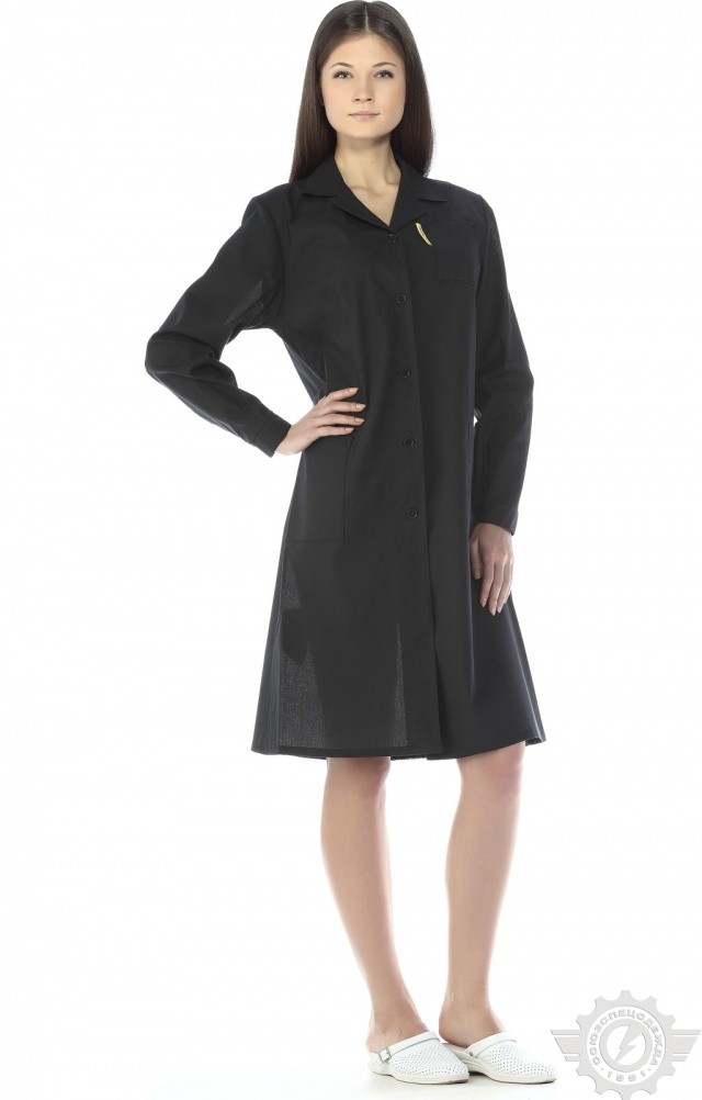 61676 Халат женский темный  Одежда для обслуживающего персонала  размер 48-50/170-176 Спецодежда  - Вид №6