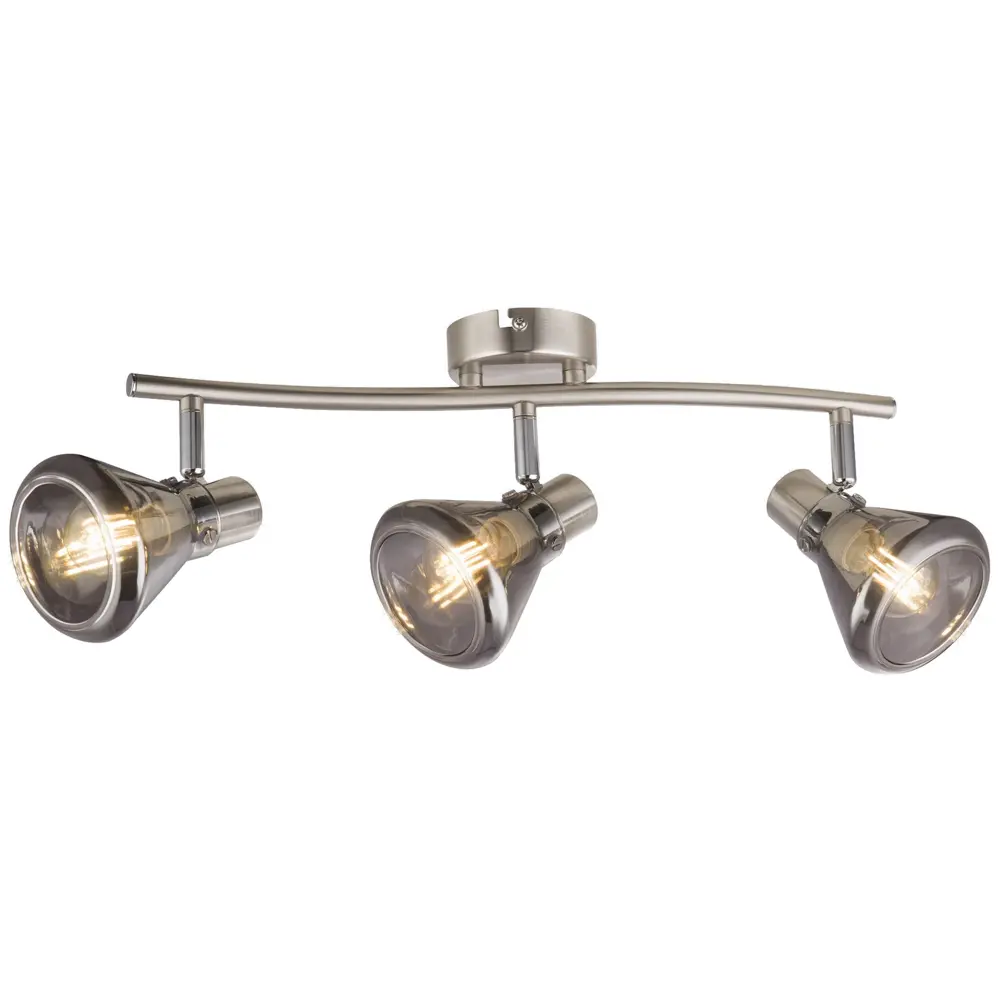 Спот поворотный Rivoli Nebbia 3 лампы 15 м² цвет серебро STLM-2051796