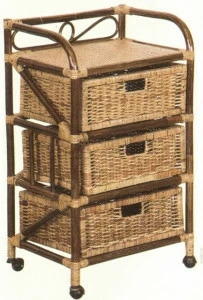 Комод с ящиками плетеный из ротанга бежевый Tower ЭКО ДИЗАЙН ПЛЕТЕНАЯ 009642 Бежевый;коричневый