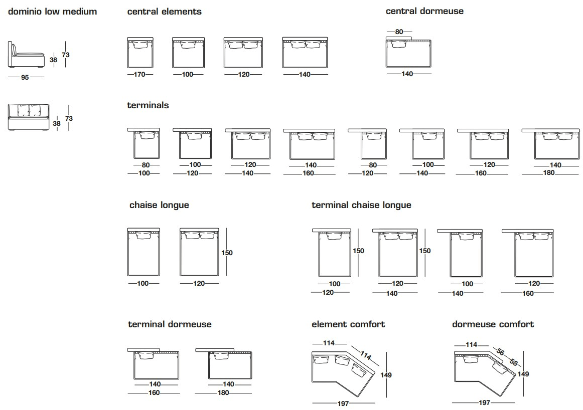 Frigerio Salotti Модульный тканевый диван с полкой для журналов Dominio sun-id-1496913 - Вид №5