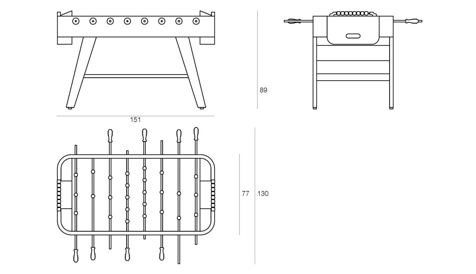 Открытый ТИК прямоугольный Calciobalilla Il Giardino di Legno Toys ARCH-00127263 - Вид №2