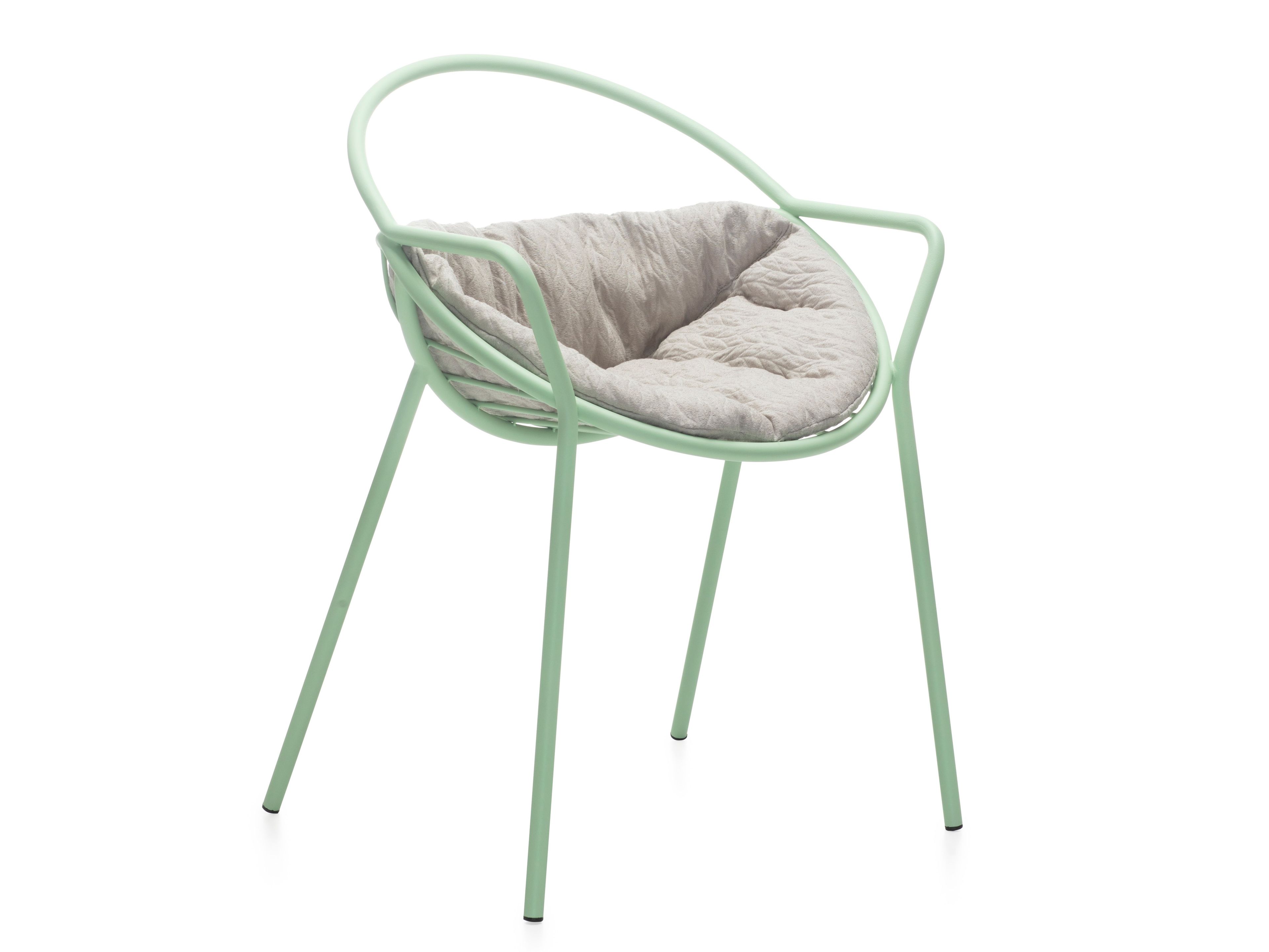 Стальной садовый стул с порошковым покрытием со встроенной подушкой Garda Furniture Nuboletta ARCH-00080431