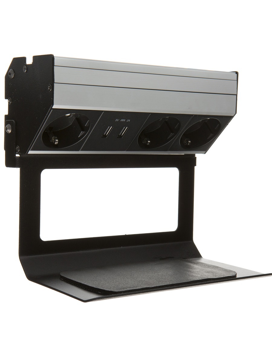 Блок электрических розеток Aspect 12108 PH Silver/Black NAVAKO 