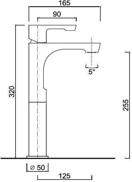 Rubinetteria Giulini Смеситель для умывальника, однорычажный Ego F5711sc - Вид №1