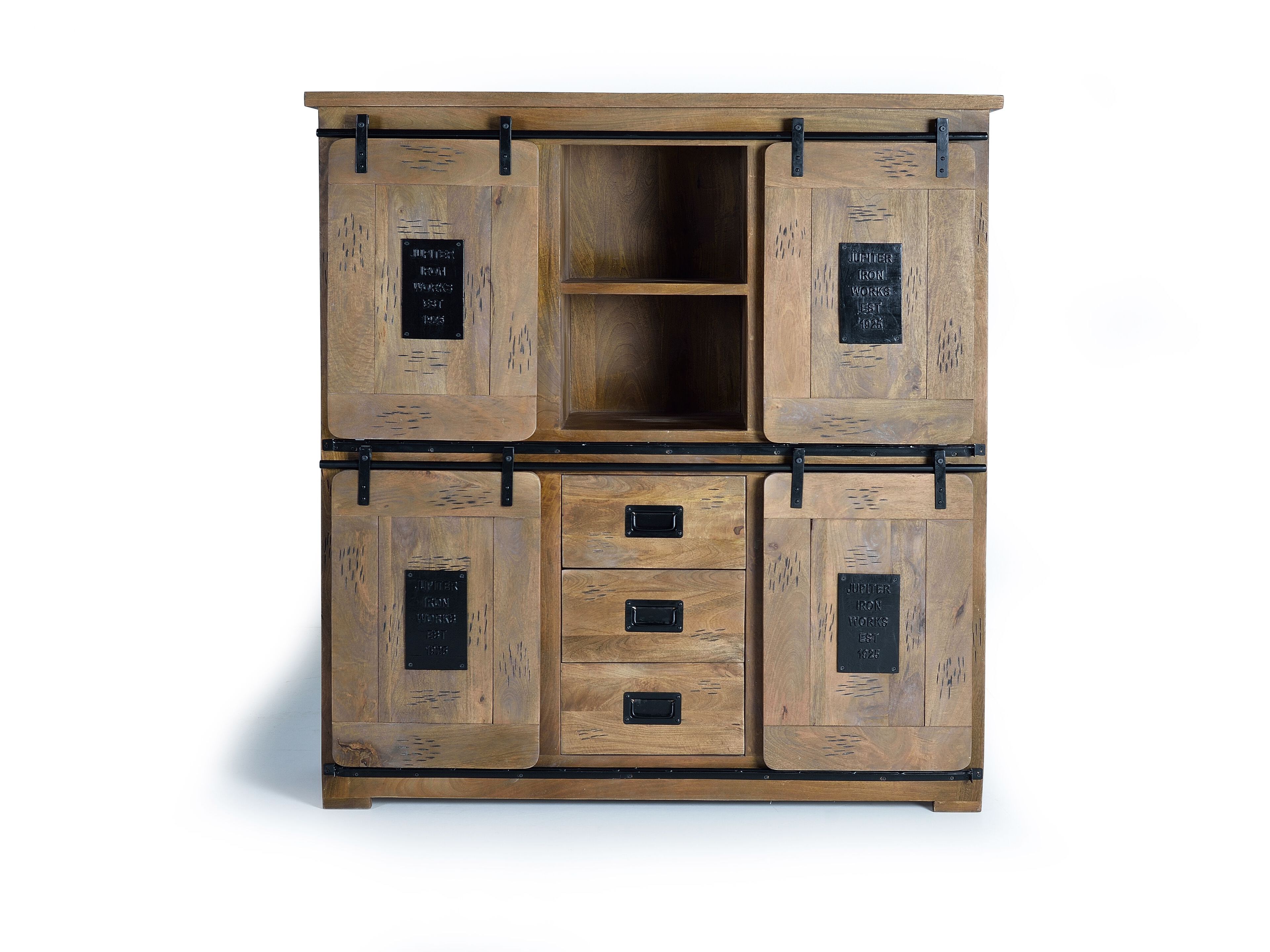 Шкаф из манго с выдвижными ящиками и дверцами Giner y Colomer Юпитер ARCH-00032119