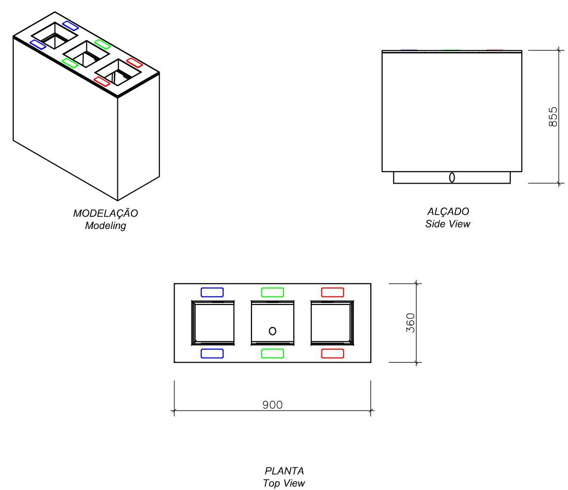 Бетонные стойки для мусора для утилизации отходов amop Citizen ARCH-00094063 - Вид №2