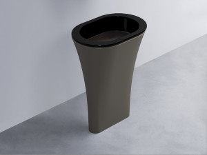 AMLA65-N+AMPILO-LV+AMCOLO-FN Раковина Amedeo Ovale отдельностоящая cielo Enjoy + Amedeo