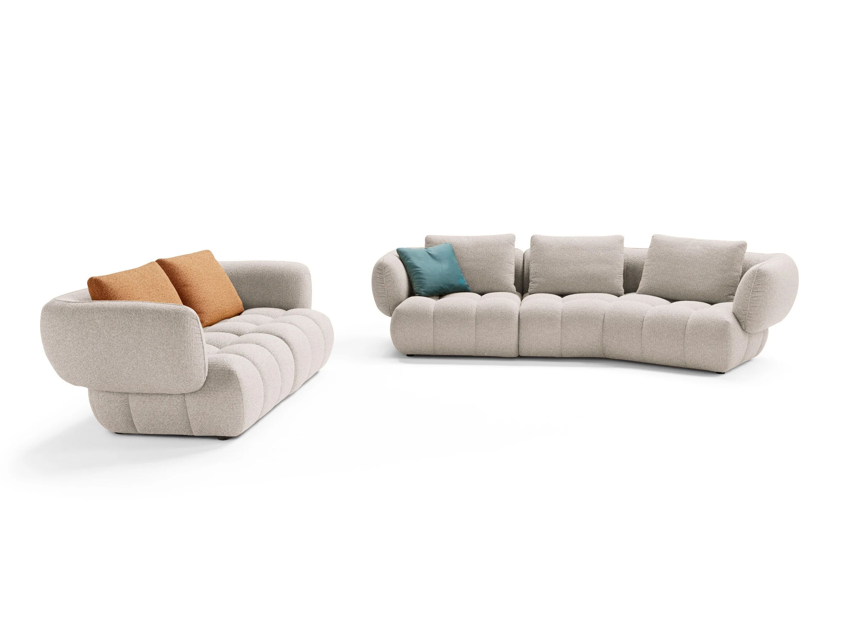 2-местный тканевый линейный диван Sofanella море ARCH-00053853 - Вид №1