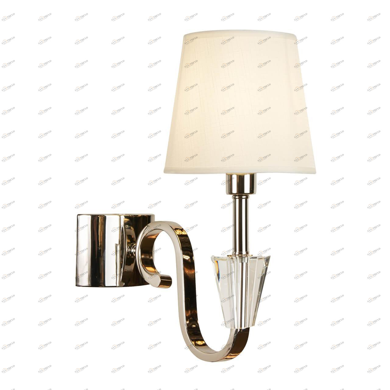 Бра настенное бежевое iLamp Alesti 1 Nickel W2424-1 ILAMP ALESTI 00-3949137 Бежевый 