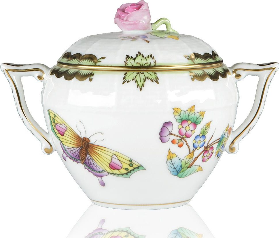 56912 Herend Сахарница 170мл "Виктория" (с розой) Фарфор 