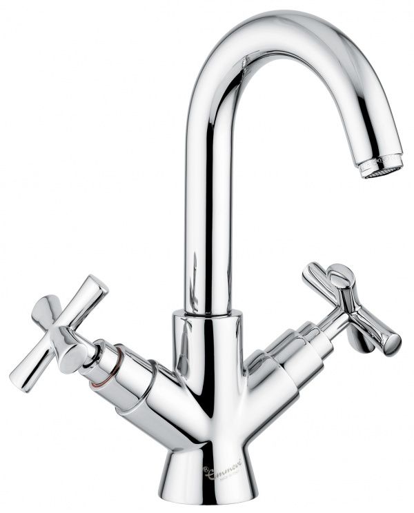 31053CR Emmevi Spirit New, двухвентильный смеситель для раковины с донным клапаном, цвет хром