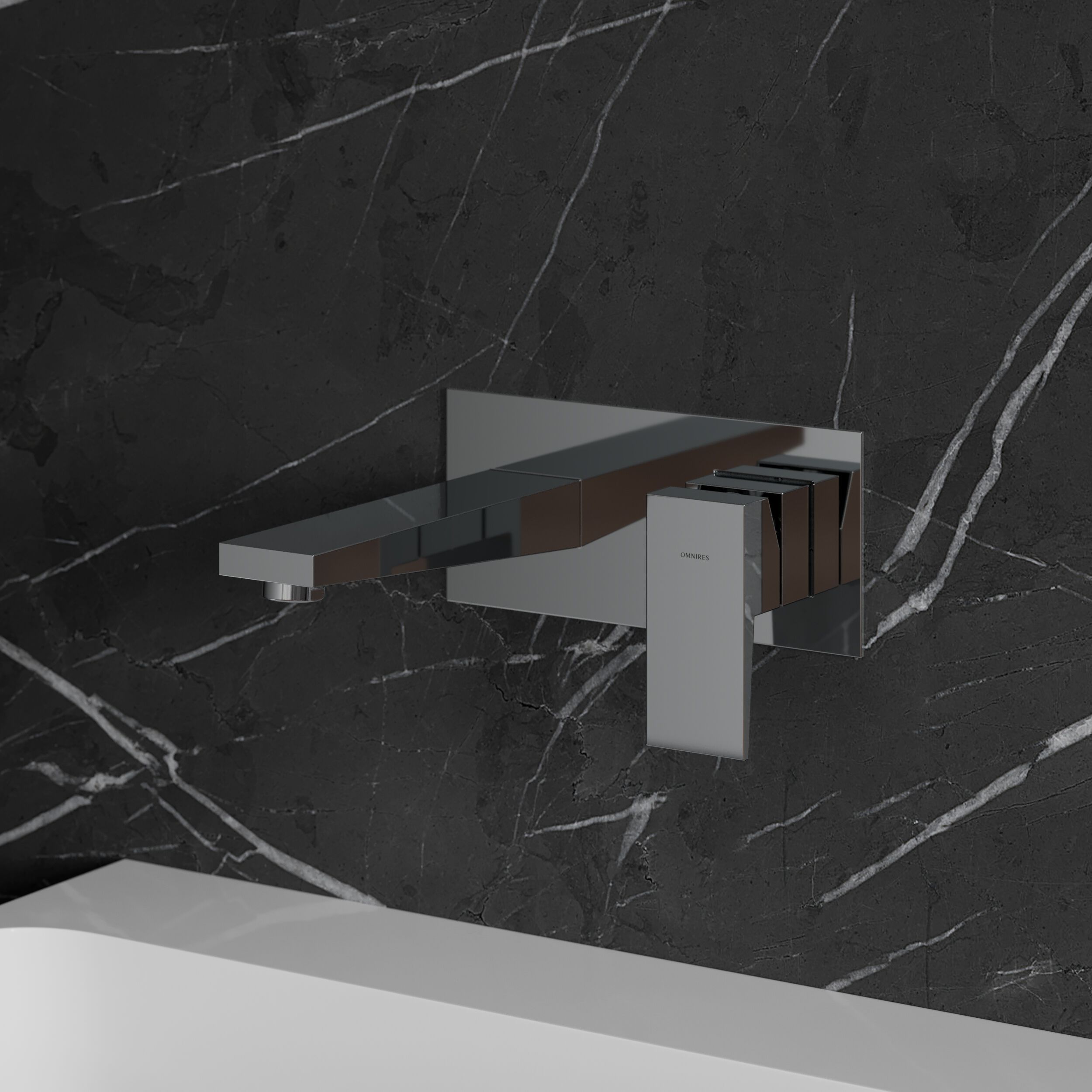 Настенный смеситель для раковины с пластиной OMNIRES Fresh ARCH-00033243 - Вид №2