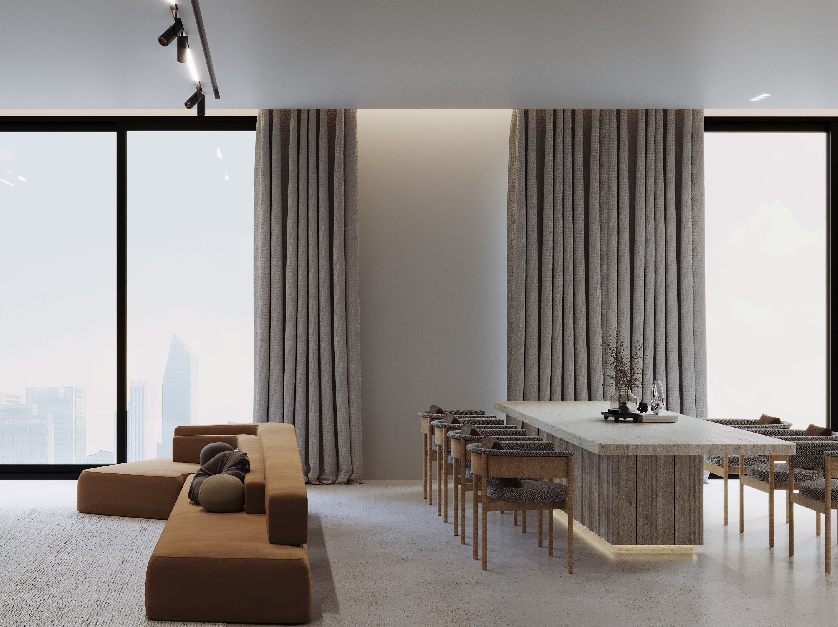 Прямоугольный стол из травертина Davani Purity ARCH-00042778 - Вид №7