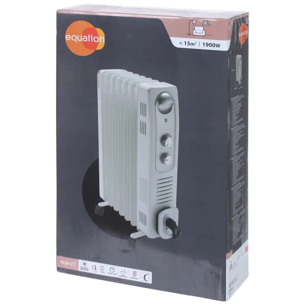 Обогреватель масляный Equation с механическим термостатом 1900 Вт 5 секций STLM-2170758 - Вид №5