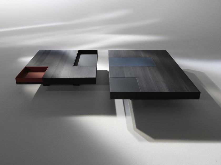 ALBEDO Низкий квадратный деревянный журнальный столик  Ny090lb  - Вид №6