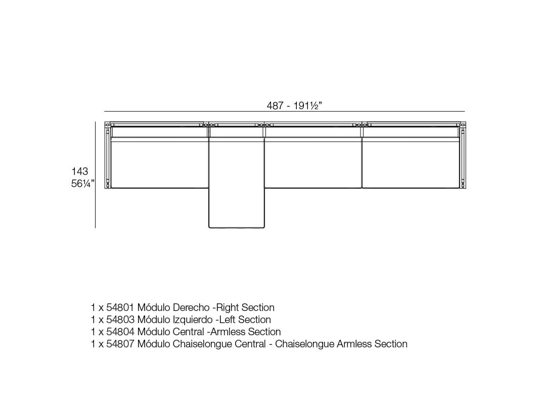 Ткань сад диван Vondom Hamptons ARCH-00129965 - Вид №14