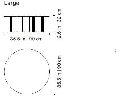 Мраморный и стальной круглый низкий журнальный столик RS Barcelona Plec ARCH-00147655 - Вид №7