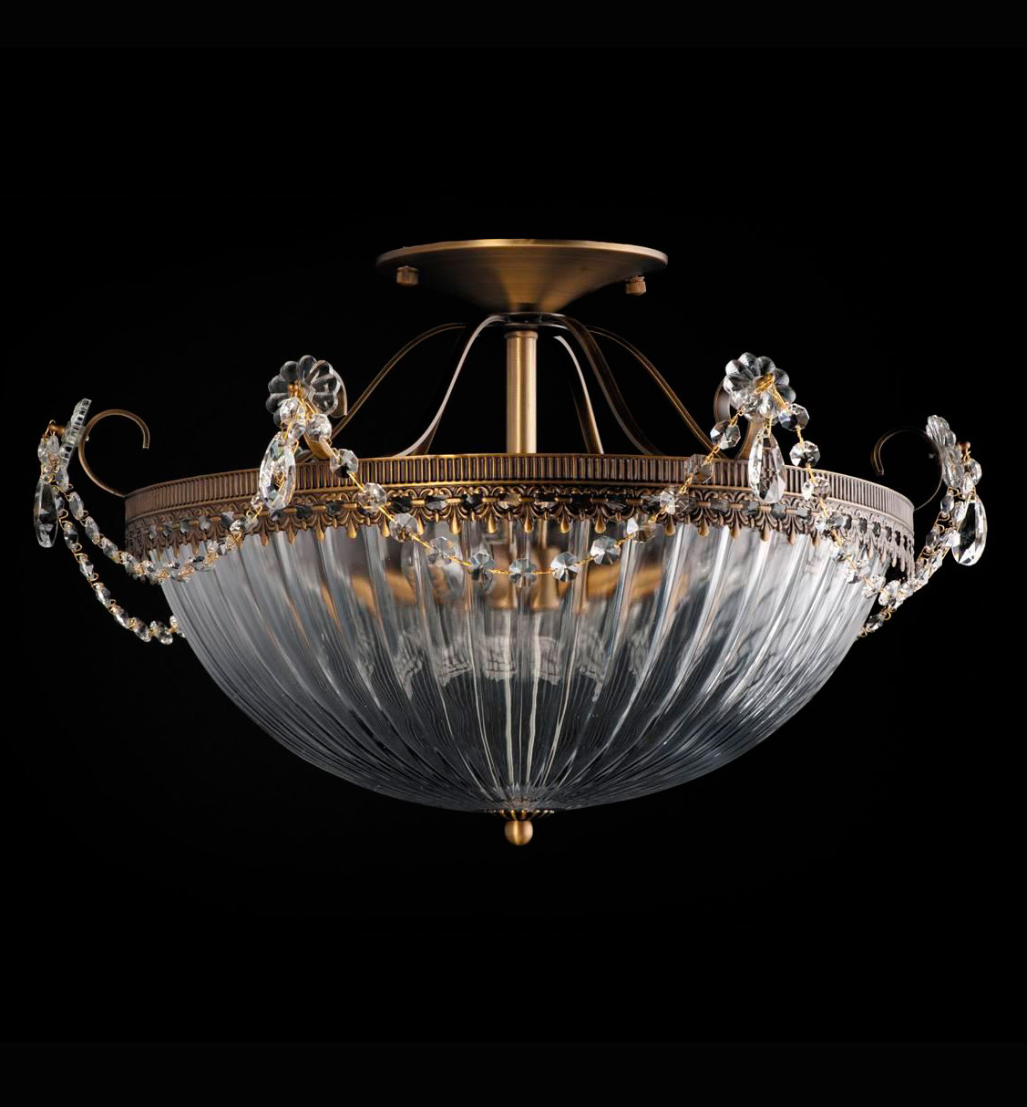 Потолочный светильник MW-Light Селена 482010204 MW-LIGHT ДИЗАЙНЕРСКИЕ, СЕЛЕНА 073472 Бронза;прозрачный  - Вид №1