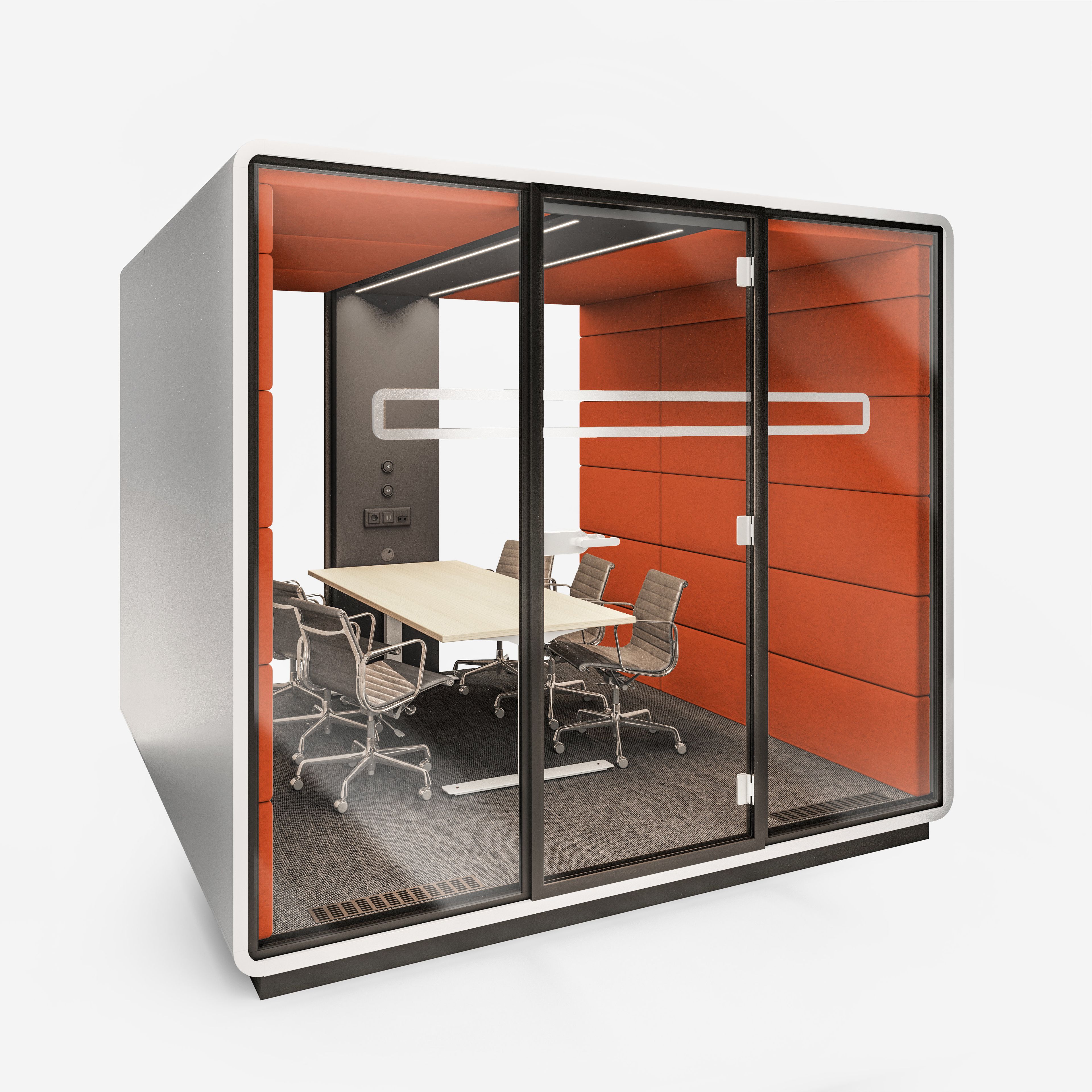 Многосторонняя акустическая офисная кабина со встроенным освещением Mikomax Smart Office Hushoffice ARCH-00059090 - Вид №31