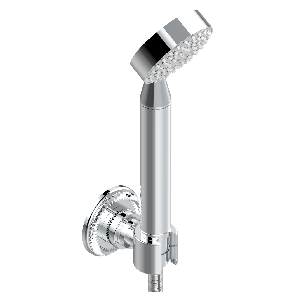 U4D-52A Душ ручной стильный встраиваемый в стену, шланг и стационарный кронштейн Thg-paris Diplomate Royale Хром U4D 52A  A02 CAT.A