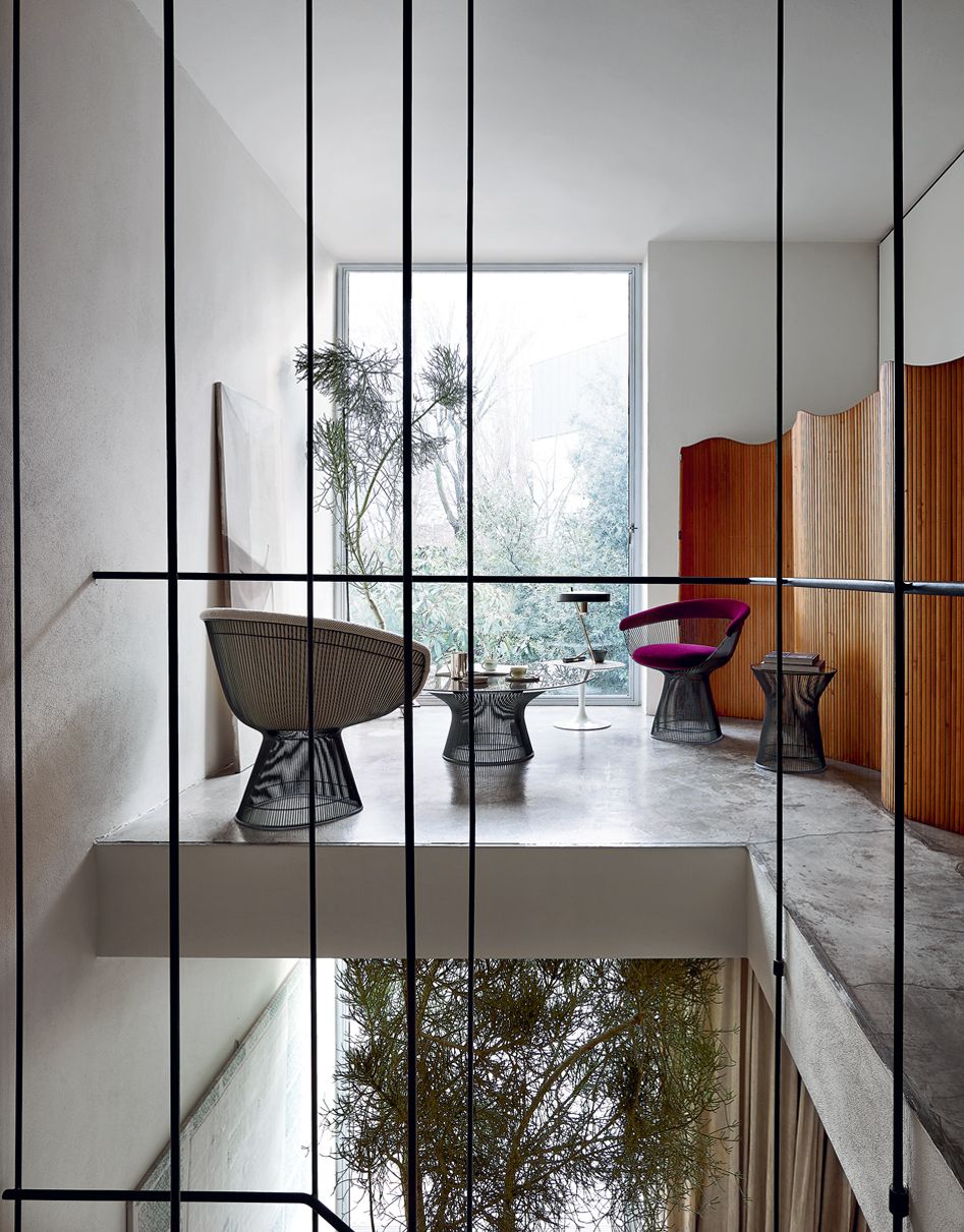 Стальной стул с подлокотниками Knoll Platner ARCH-00027381 - Вид №10