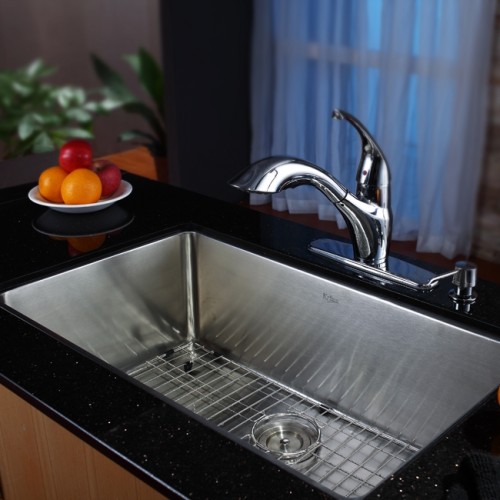 KHU100-30-KPF2210ORB-KSD30ORB Накладная раковина на столешницу  прямоугольная Krausru  - Вид №1